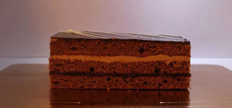 kawałek ciasta czekoladowego 
